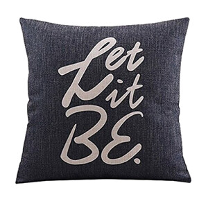 Housse de coussin The Beatles noir