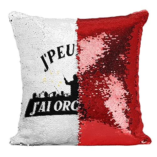 Housse de coussin Mozart rouge