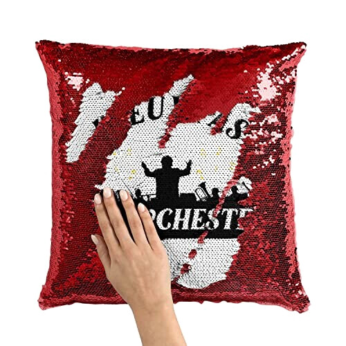 Housse de coussin Mozart rouge variant 0 