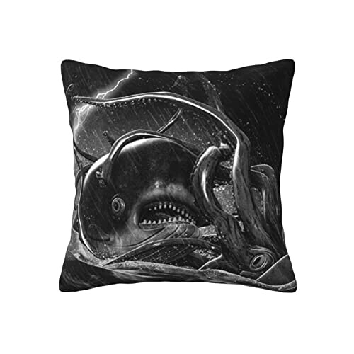 Housse de coussin Baleine noir 30.5x30.5 cm variant 7 