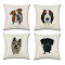 Housse de coussin Chien coton 4 pièces 45x45 cm - miniature