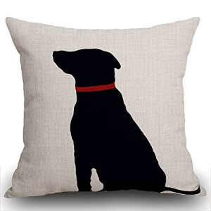 Housse de coussin Chien multi coton 45x45 cm