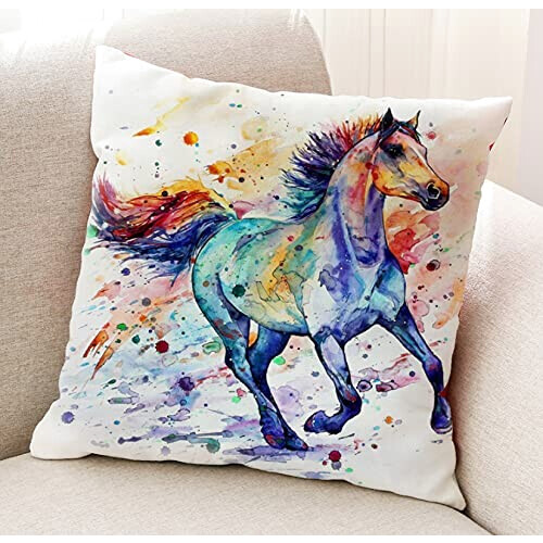 Housse de coussin Cheval coton 4 pièces 45x45 cm variant 0 