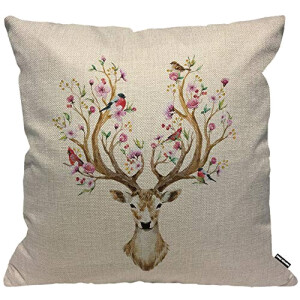 Housse de coussin Cerf multi 45x45 cm