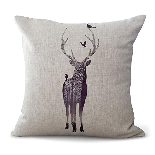 Housse de coussin Cerf 4 pièces 45x45 cm variant 3 