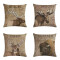 Housse de coussin Cerf 4 pièces 45x45 cm - miniature