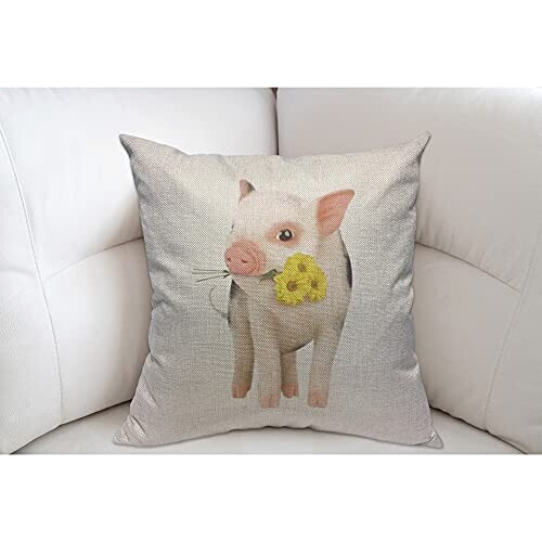 Housse de coussin Cochon image 45x45 cm variant 1 