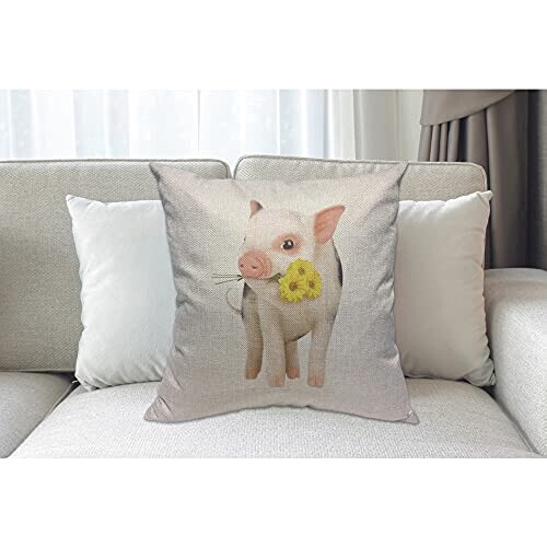 Housse de coussin Cochon image 45x45 cm variant 2 