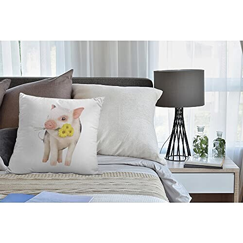 Housse de coussin Cochon image 45x45 cm variant 3 