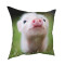 Housse de coussin Cochon noir 40.6x40.6 cm - miniature