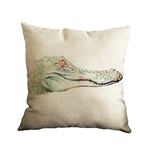 Housse de coussin Crocodile coton 45x45 cm