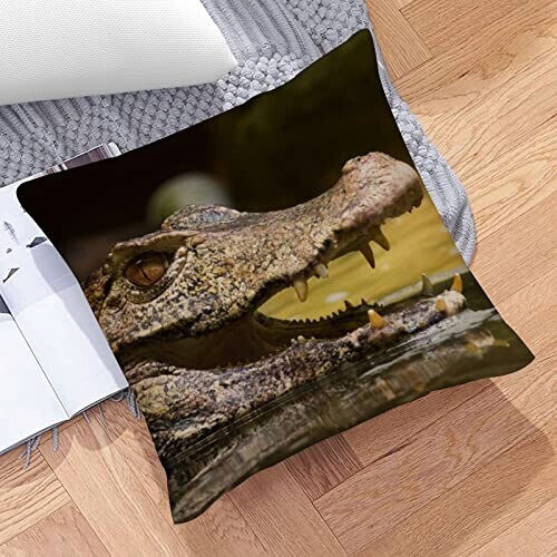 Housse de coussin Crocodile caïman 45x45 cm variant 1 