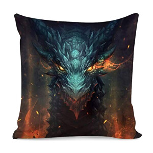 Housse de coussin Dragon cool 45.7x45.7 cm