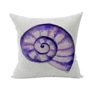 Housse de coussin Escargot violet coton 45x45 cm