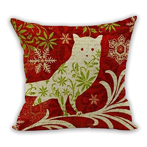 Housse de coussin Hibou style 45x45 cm