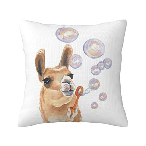 Housse de coussin Lama play bubbles