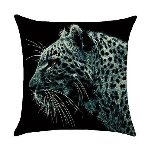 Housse de coussin Léopard coton 45x45 cm