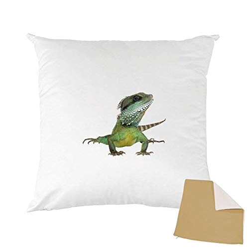 Housse de coussin Lézard moka 40x40 cm