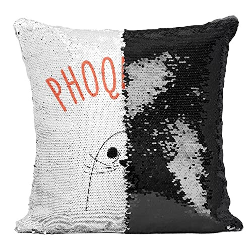 Housse de coussin Phoque noir