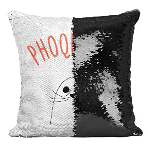 Housse de coussin Phoque noir