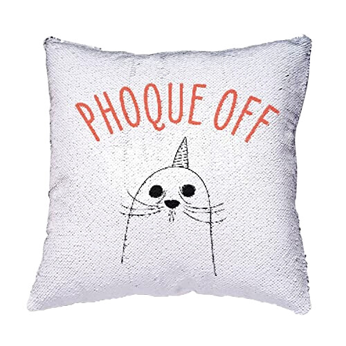 Housse de coussin Phoque noir variant 1 