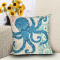 Housse de coussin Pieuvre coton 45x45 cm - miniature