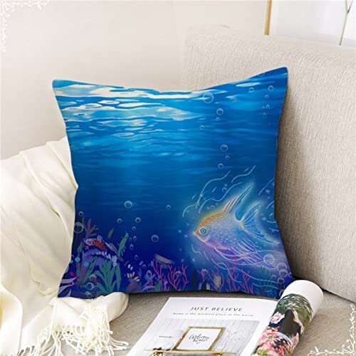 Housse de coussin Poisson lin 40x40 cm variant 1 