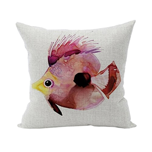 Housse de coussin Poisson blanc