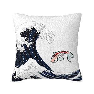 Housse de coussin Poisson vagues et s