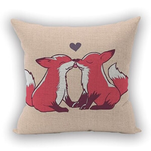 Housse de coussin Renard style 45x45 cm