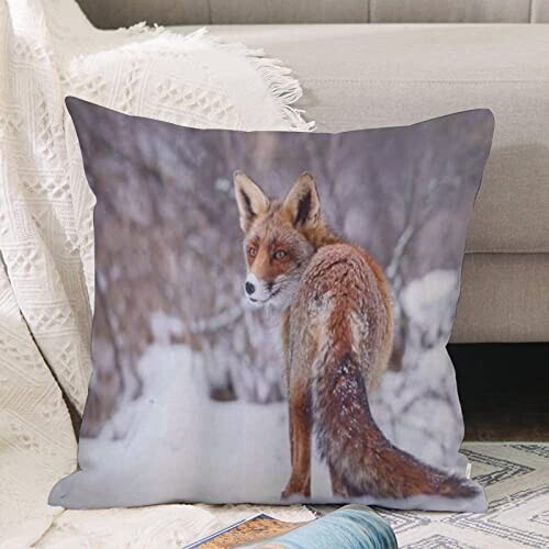 Housse de coussin Renard style 45x45 cm