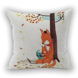 Housse de coussin Renard 45x45 cm