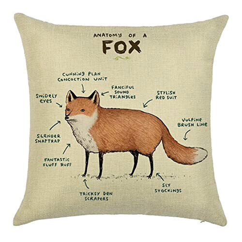 Housse de coussin Renard style 50x50 cm