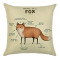 Housse de coussin Renard style 50x50 cm - miniature