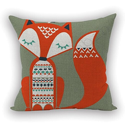 Housse de coussin Renard 45x45 cm