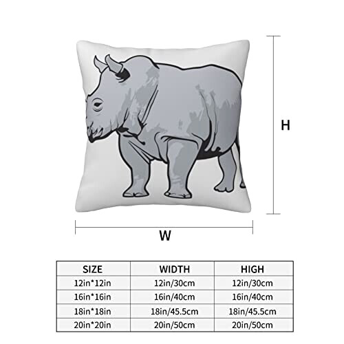 Housse de coussin Rhinocéros noir variant 2 