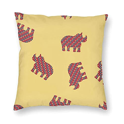 Housse de coussin Rhinocéros 45x45 cm