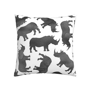 Housse de coussin Rhinocéros 45x45 cm