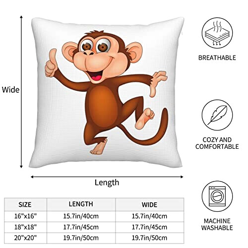 Housse de coussin Singe coquin variant 0 