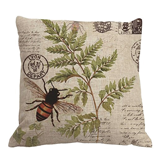 Housse de coussin Abeille coton 45x45 cm variant 4 