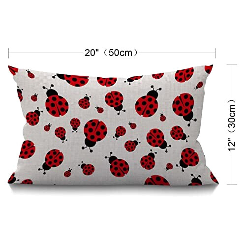 Housse de coussin Coccinelle multi coton 30x50 cm variant 0 