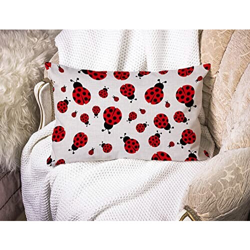 Housse de coussin Coccinelle multi coton 30x50 cm variant 1 