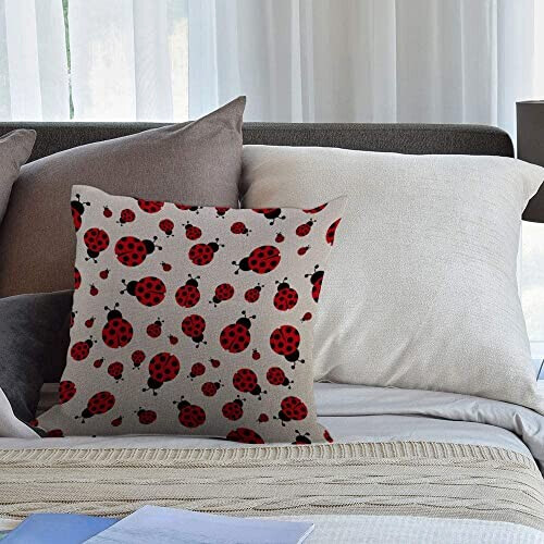 Housse de coussin Coccinelle image 45x45 cm variant 3 