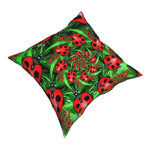 Housse de coussin Coccinelle noir 40.6x40.6 cm variant 0 