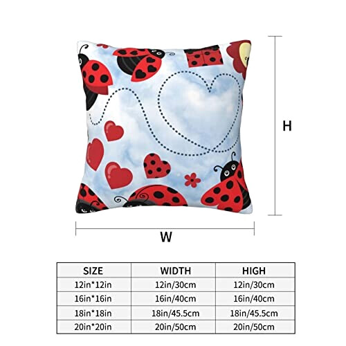 Housse de coussin Coccinelle noir 30.5x30.5 cm variant 2 