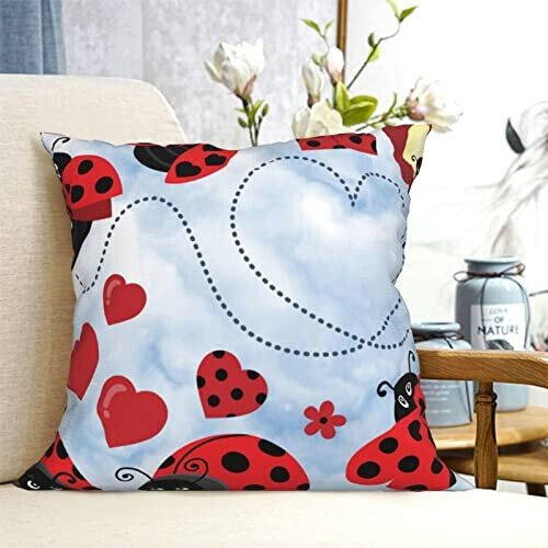 Housse de coussin Coccinelle noir 30.5x30.5 cm variant 4 