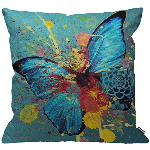 Housse de coussin Papillon multi 45x45 cm