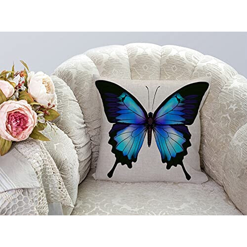 Housse de coussin Papillon multi coton 45x45 cm variant 1 