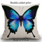 Housse de coussin Papillon multi coton 45x45 cm - miniature variant 1