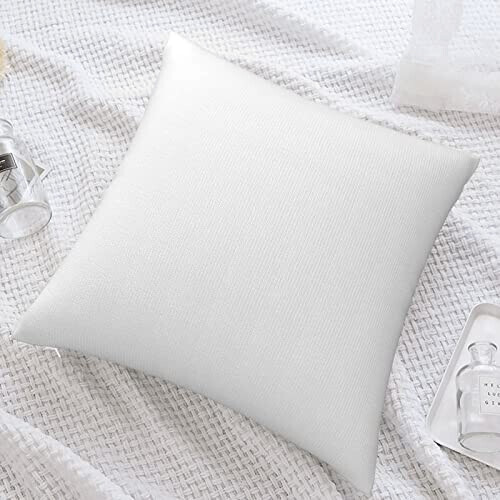 Housse de coussin Scarabée blanc coton 45.7x45.7 cm variant 4 